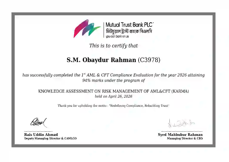 AML & CFT Compliance Evaluation 2026 — 1