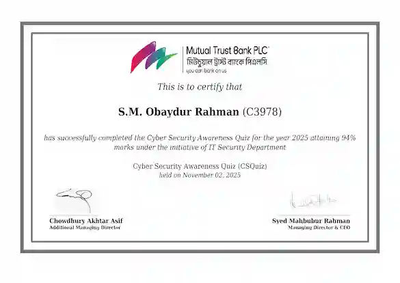 Cyber Security Awareness Quiz — 1