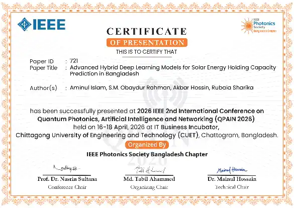 IEEE Conference Paper Presentation — QPAIN 2026