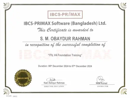 ITIL v4 Foundation Training